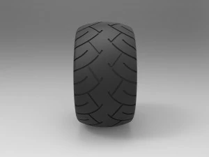 Wide rear wheel from chopper 3D Model