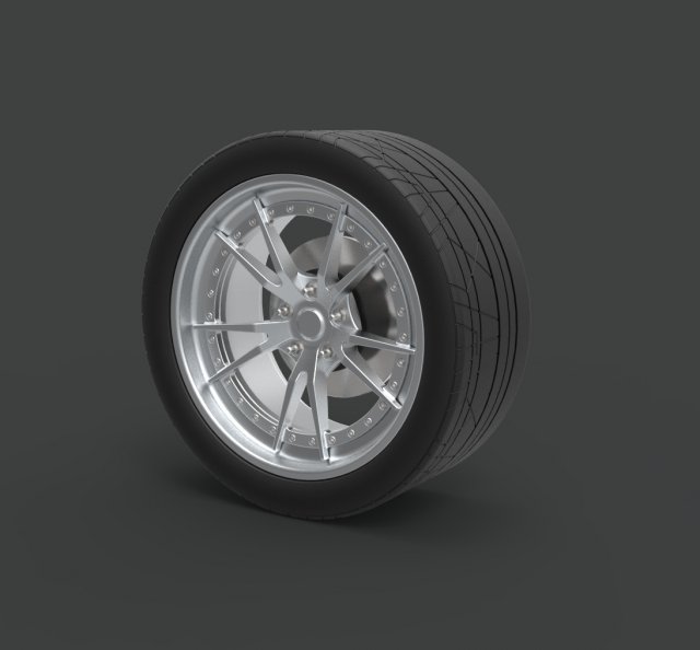 Front wheel from ice charger 3D 模型 .c4d .max .obj .3ds .fbx .stl .blend 