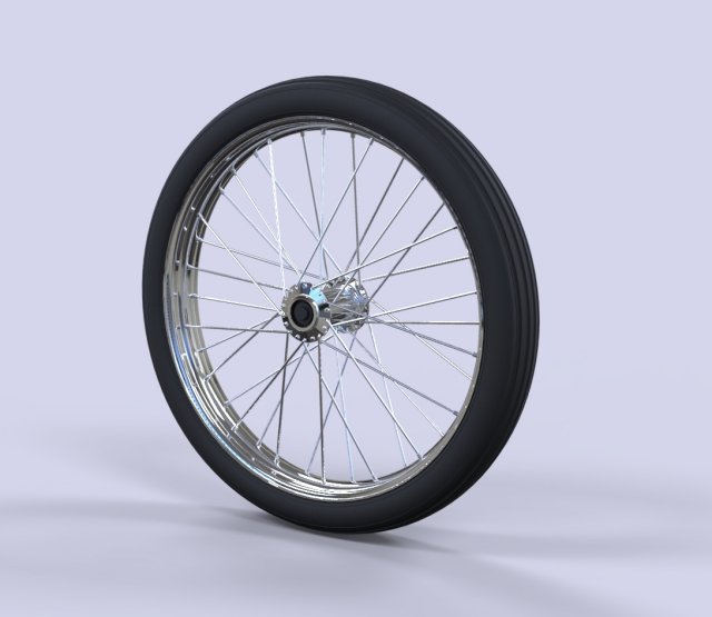 Front wire wheel from dragster 3D मॉडल .c4d .max .obj .3ds .fbx .stl .blend 