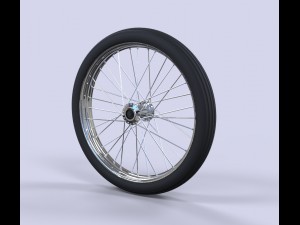 Front wire wheel from dragster 3D Модель