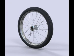 Roda dianteira de arame do dragster Modelo 3D