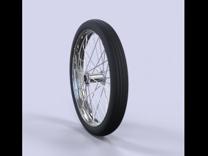 Front wire wheel from dragster 3D मॉडल