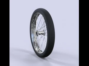 Front wire wheel from dragster 3D Model