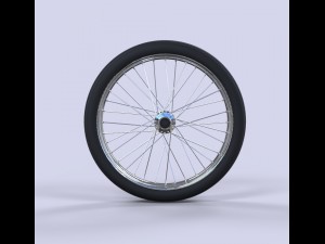 Front wire wheel from dragster 3D मॉडल