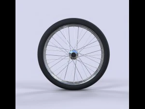 Front wire wheel from dragster 3D Model