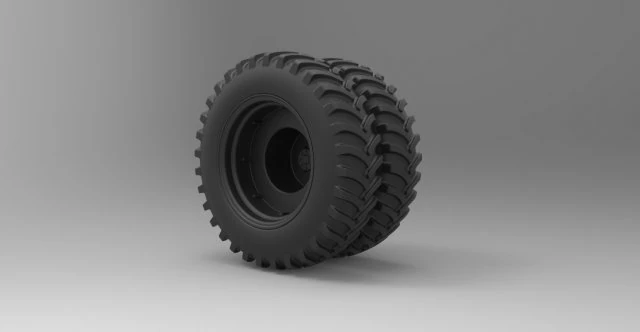 Rear wheel from gigahorse 3D Model .c4d .max .obj .3ds .fbx .stl .blend 
