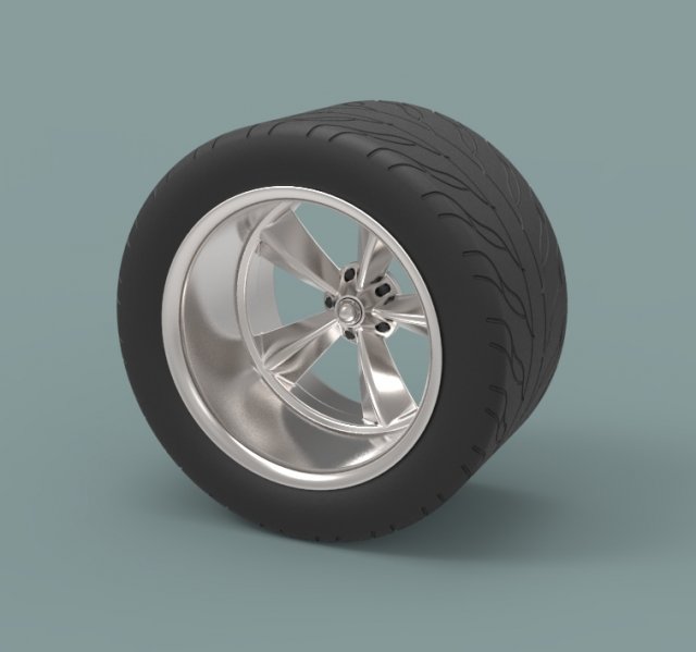 Rear sport wheel 3D Модель .c4d .max .obj .3ds .fbx .stl .blend 