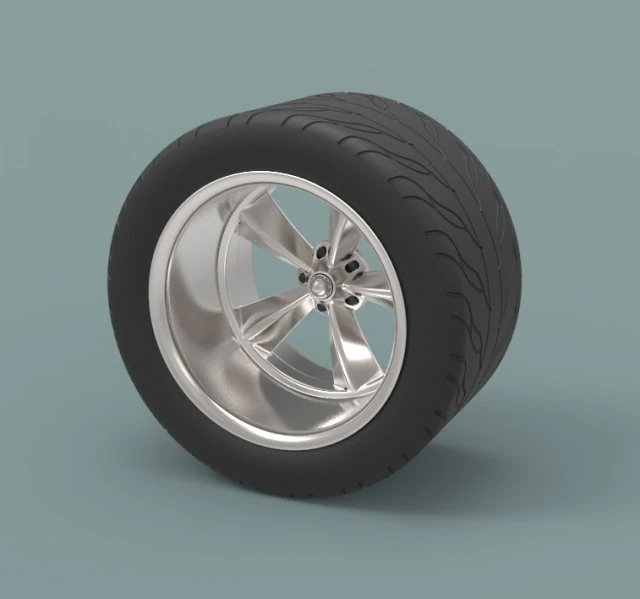 Rear sport wheel 3D Model .c4d .max .obj .3ds .fbx .stl .blend 
