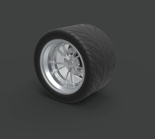Rear wheel from ice charger 3D Model .c4d .max .obj .3ds .fbx .stl .blend