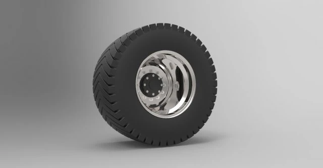 Rear wheel from pulling tractor 3D Model .c4d .max .obj .3ds .fbx .stl .blend 