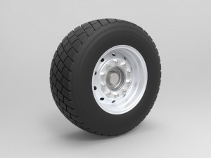 Front wheel from truck 3D मॉडल