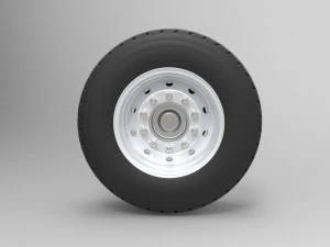 Front wheel from truck 3D Model