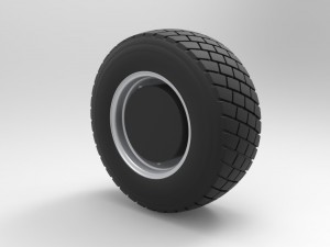 Front wheel from truck 3D Model