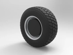 Front wheel from truck 3D Model