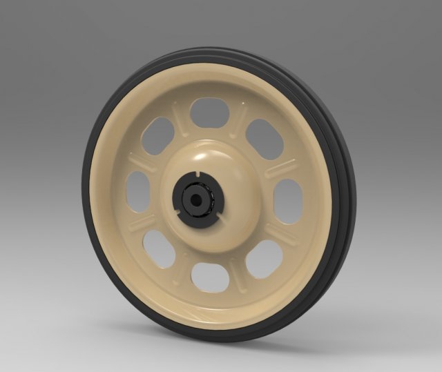 Wheel from barrow Model 3D .c4d .max .obj .3ds .fbx .stl .blend 
