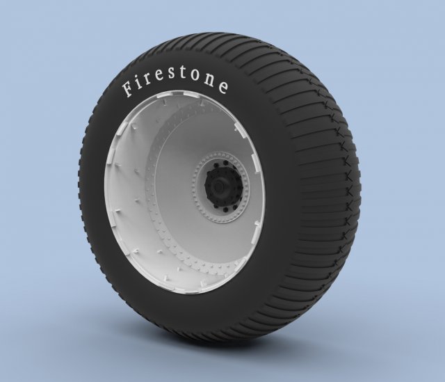 Wheel from monster truck 3D Модель .c4d .max .obj .3ds .fbx .stl .blend 