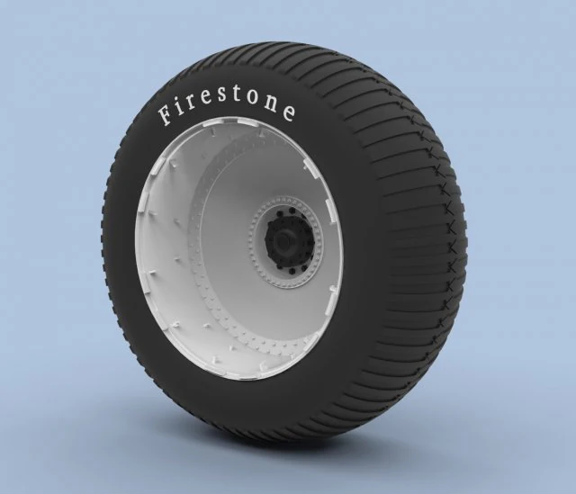 Wheel from monster truck 3D Model .c4d .max .obj .3ds .fbx .stl .blend 