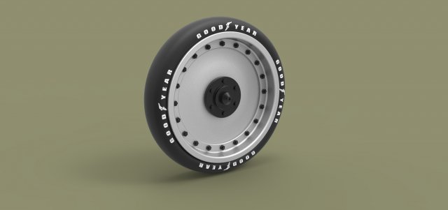 Wheel from record jet car 3D 모델 .c4d .max .obj .3ds .fbx .stl .blend 