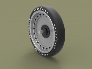 Wheel from record jet car 3D 모델
