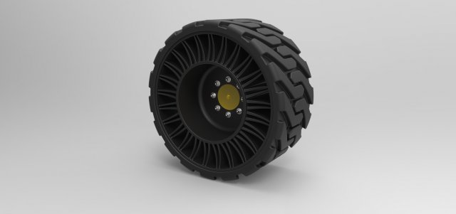 Twheel from front loader 3D मॉडल .c4d .max .obj .3ds .fbx .stl .blend 