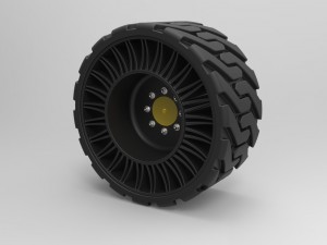 Twheel from front loader Model 3D