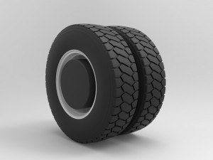 Rear wheel from truck Model 3D