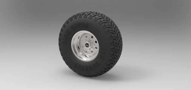 Offroad wheel 3D Модель .c4d .max .obj .3ds .fbx .stl .blend 