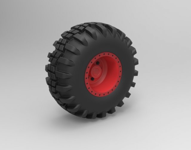 Offroad wheel 3D Model .c4d .max .obj .3ds .fbx .stl .blend 