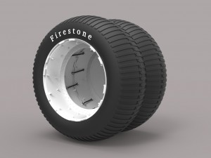 Double wheel from monster truck Modelo 3D