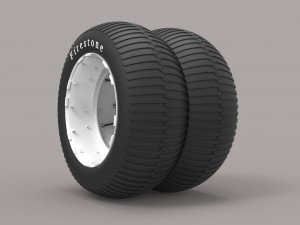Double wheel from monster truck 3D Модель