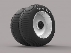 Double wheel from monster truck 3D Модель