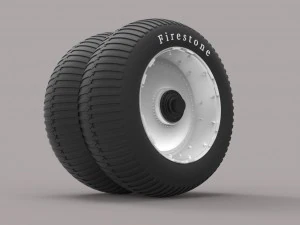 Double wheel from monster truck 3D Model