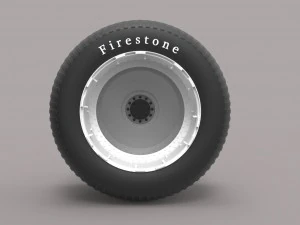 Double wheel from monster truck 3D Model