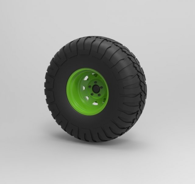 Offroad wheel 3D Модель .c4d .max .obj .3ds .fbx .stl .blend