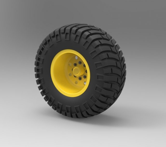 Offroad wheel 3D Модель .c4d .max .obj .3ds .fbx .stl .blend