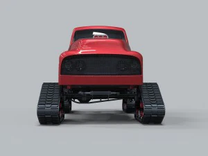 Pickup with tracks 3D Model