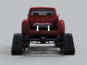 Pickup with tracks Modello 3D