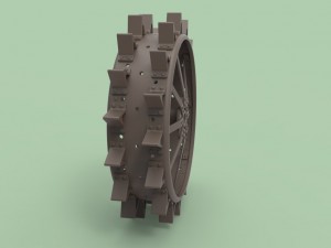 Rear wheel from old tractor Modello 3D