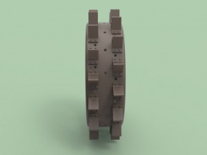 Rear wheel from old tractor Modello 3D