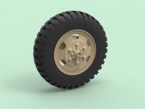 Wheel from old truck 3D 모델