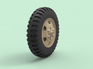 Wheel from old truck 3D Model