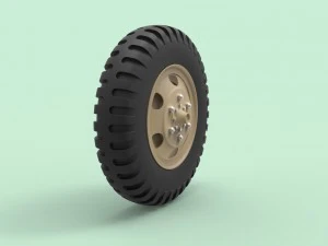 Wheel from old truck 3D Model