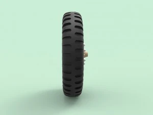 Wheel from old truck 3D Model