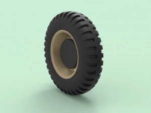 Wheel from old truck 3D Model