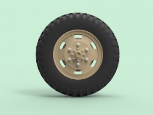Wheel from old truck 3D Model