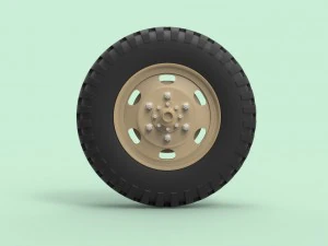 Wheel from old truck 3D Model