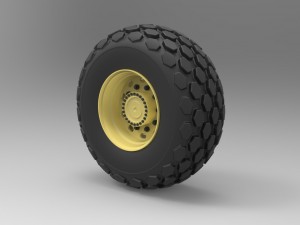 Wheel from roller-compactor 3D Model