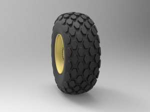 Wheel from roller-compactor Model 3D