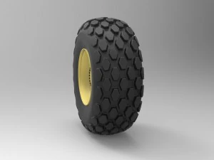 Wheel from roller-compactor 3D Model