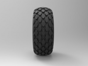 Wheel from roller-compactor Model 3D